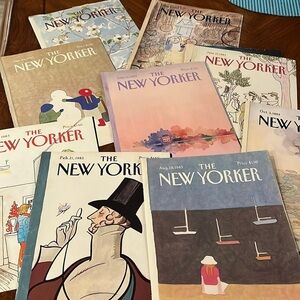 Vintage New Yorker Magazine Covers Only 1983 Set of 40 Artwork Frameable Gifts